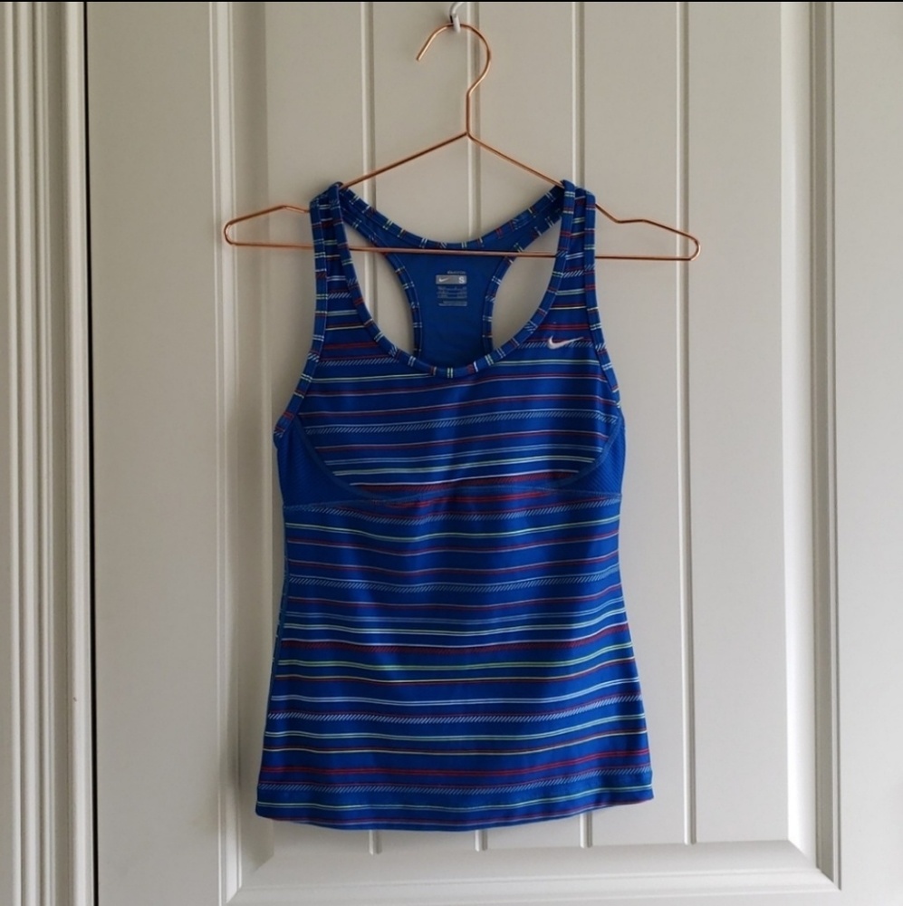 Nike | Rainbow Striped Shelf Tank